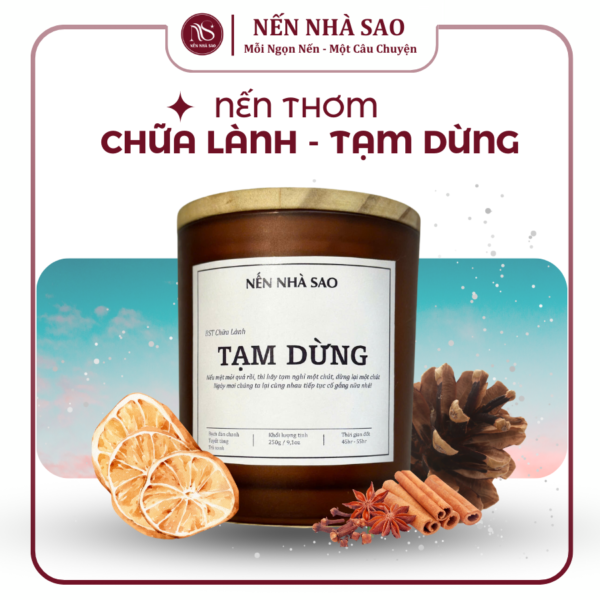 Nến Thơm BST Chữa Lành Nến Nhà Sao, Nến Tạm Dừng