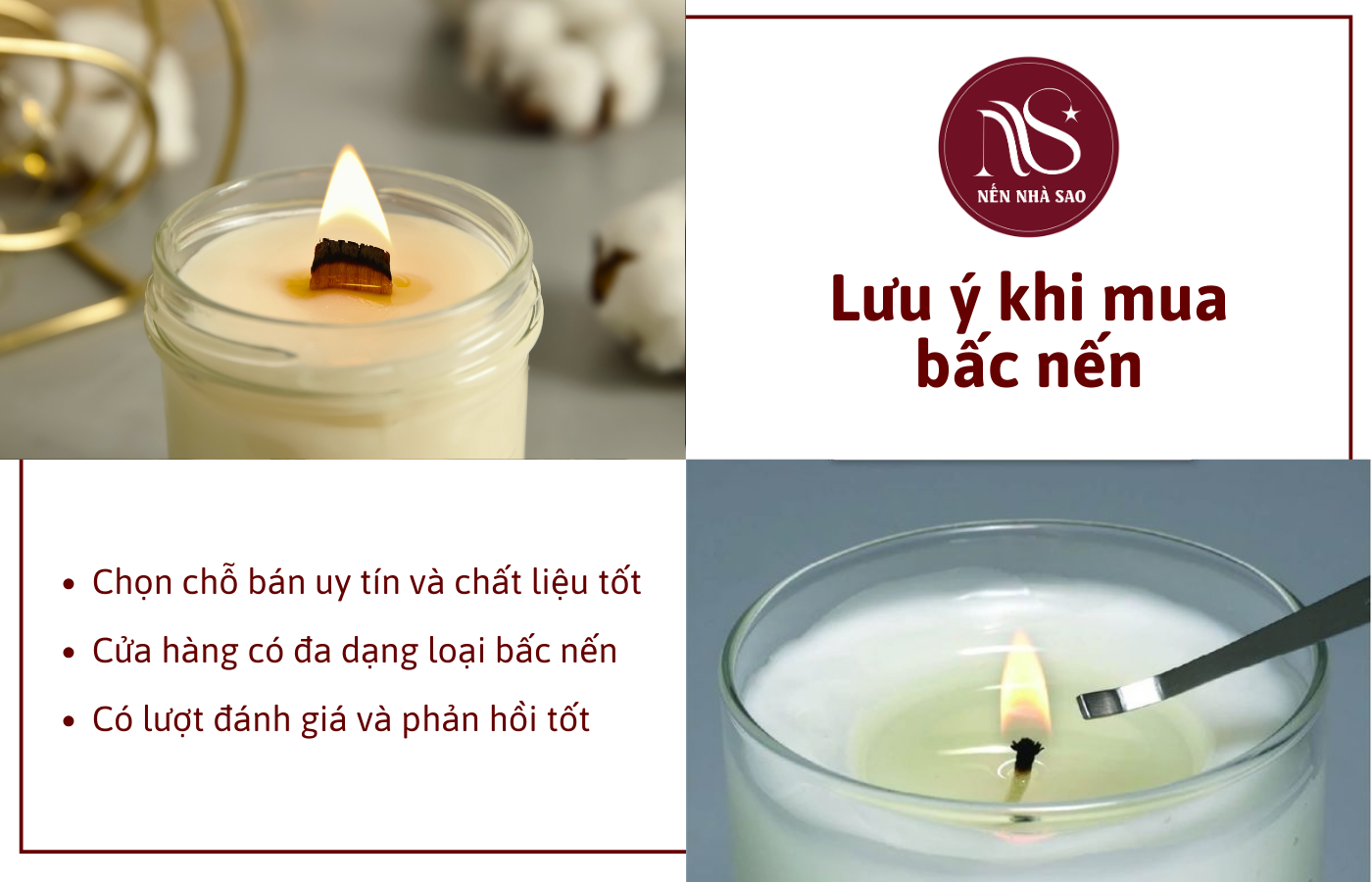 Nên chọn mua bấc nến ở đâu - Lưu ý khi chọn bấc nến