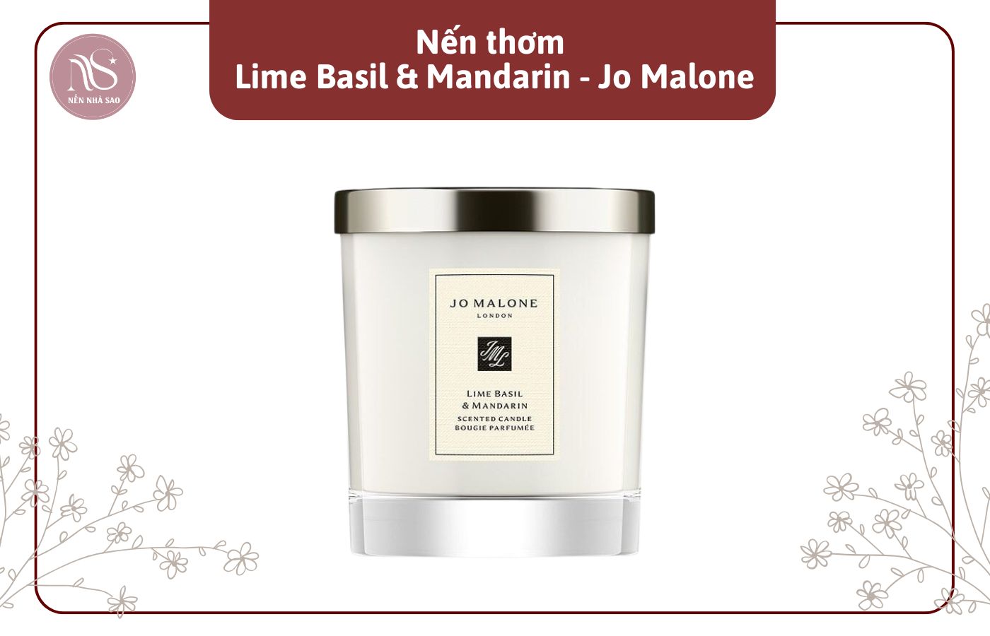 Nến thơm Lime Basil & Mandarin - Jo Malone