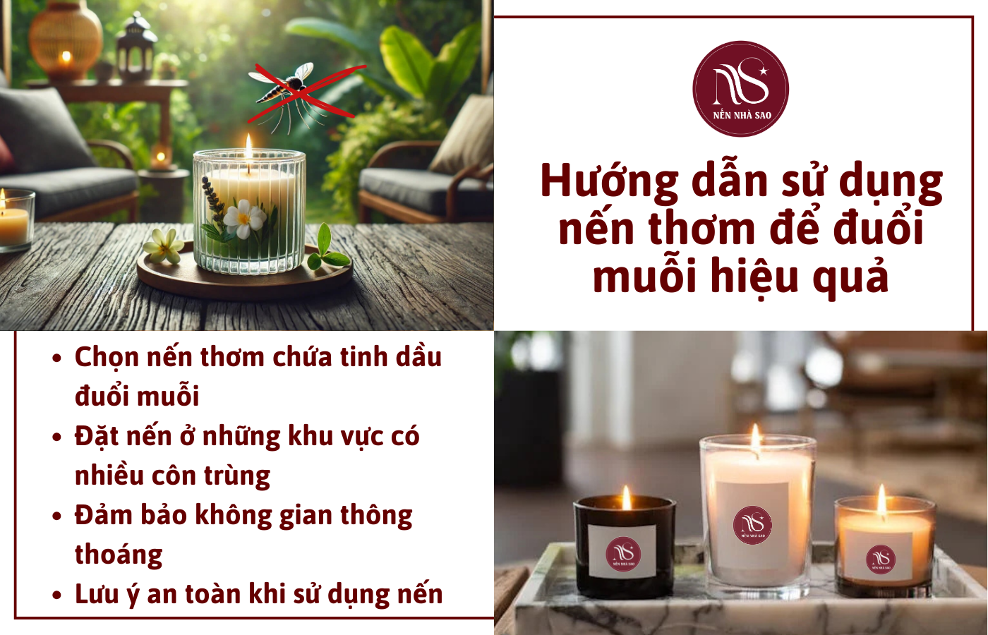 Hướng dẫn sử dụng nến thơm để đuổi muỗi hiệu quả