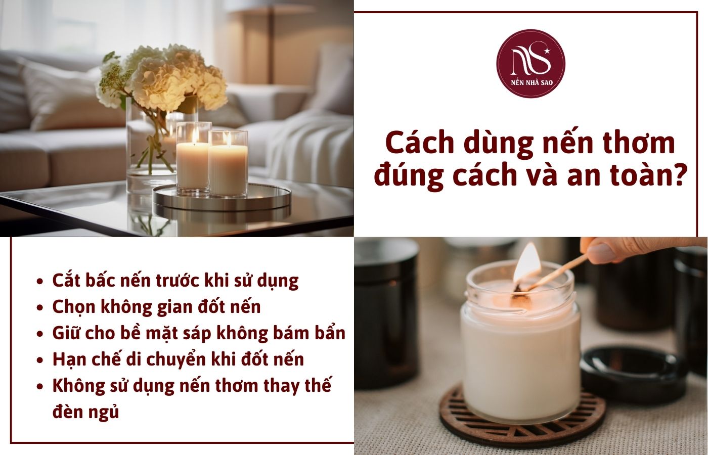 Cách dùng nến thơm đúng cách và an toàn?